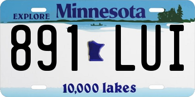 MN license plate 891LUI