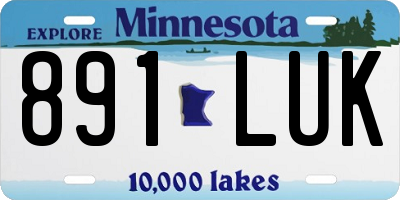 MN license plate 891LUK