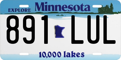 MN license plate 891LUL