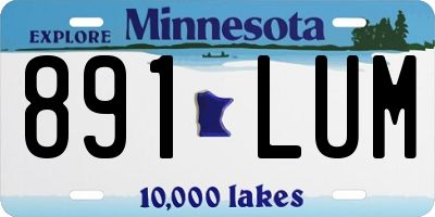 MN license plate 891LUM