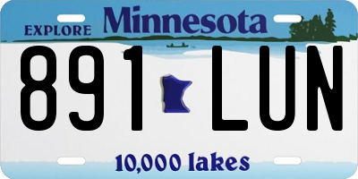 MN license plate 891LUN