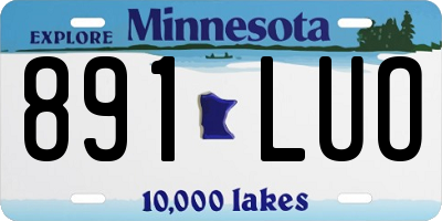 MN license plate 891LUO
