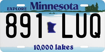 MN license plate 891LUQ