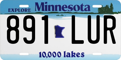 MN license plate 891LUR