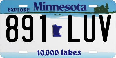 MN license plate 891LUV