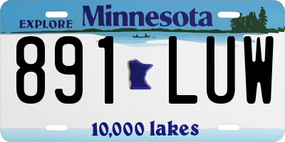 MN license plate 891LUW