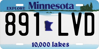 MN license plate 891LVD