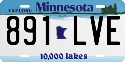 MN license plate 891LVE