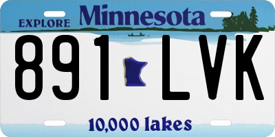 MN license plate 891LVK