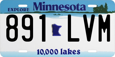 MN license plate 891LVM