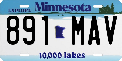 MN license plate 891MAV