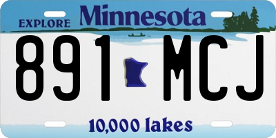 MN license plate 891MCJ