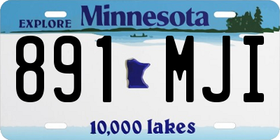 MN license plate 891MJI
