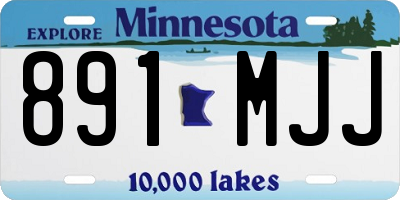 MN license plate 891MJJ