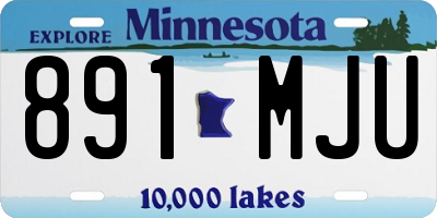 MN license plate 891MJU