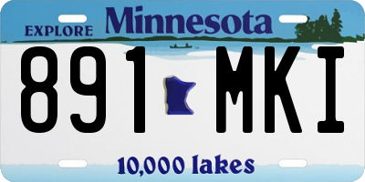 MN license plate 891MKI