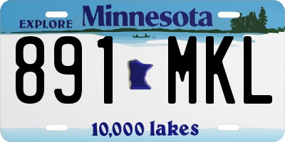 MN license plate 891MKL