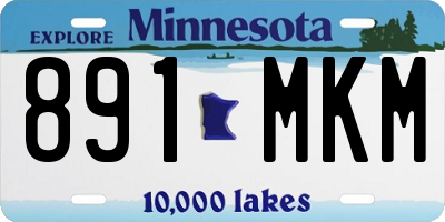 MN license plate 891MKM