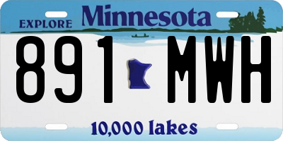 MN license plate 891MWH