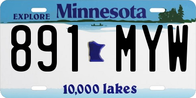 MN license plate 891MYW