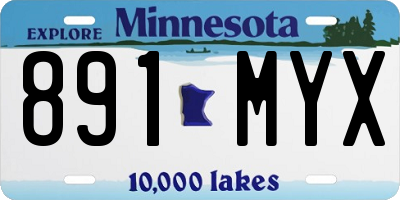 MN license plate 891MYX