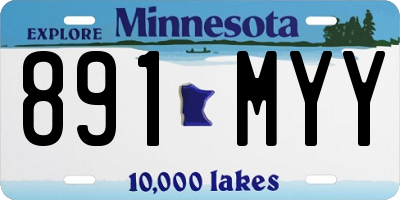 MN license plate 891MYY