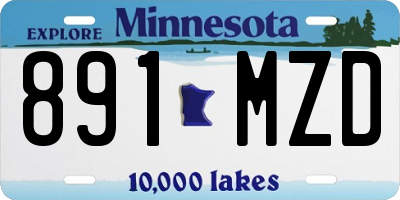 MN license plate 891MZD