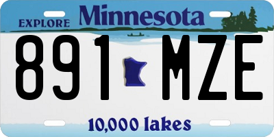 MN license plate 891MZE
