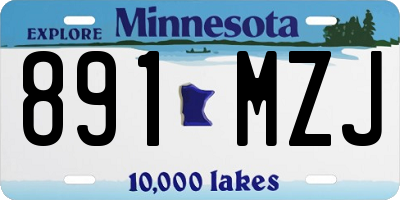 MN license plate 891MZJ