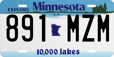 MN license plate 891MZM