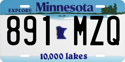 MN license plate 891MZQ