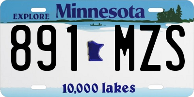 MN license plate 891MZS