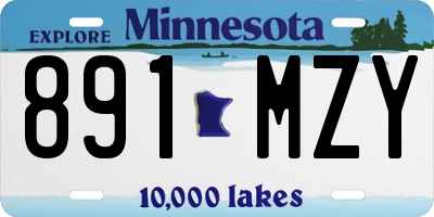 MN license plate 891MZY