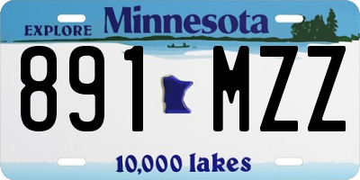 MN license plate 891MZZ