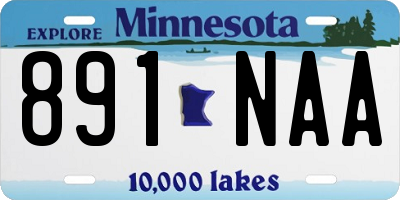 MN license plate 891NAA