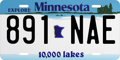 MN license plate 891NAE
