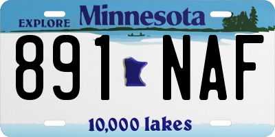 MN license plate 891NAF