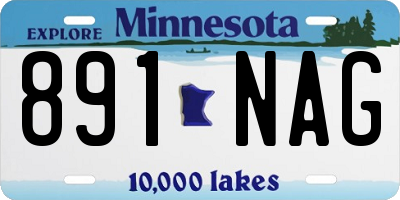 MN license plate 891NAG