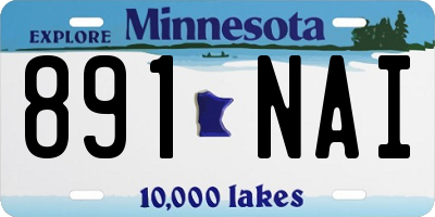 MN license plate 891NAI