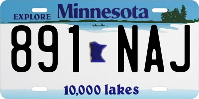 MN license plate 891NAJ