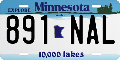 MN license plate 891NAL