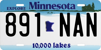 MN license plate 891NAN