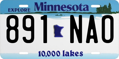 MN license plate 891NAO