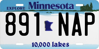 MN license plate 891NAP