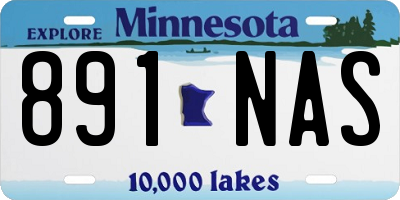 MN license plate 891NAS