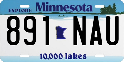 MN license plate 891NAU