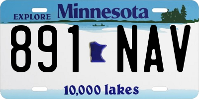 MN license plate 891NAV