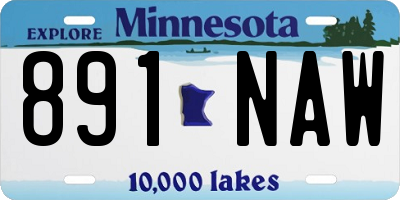 MN license plate 891NAW