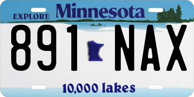 MN license plate 891NAX