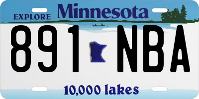 MN license plate 891NBA